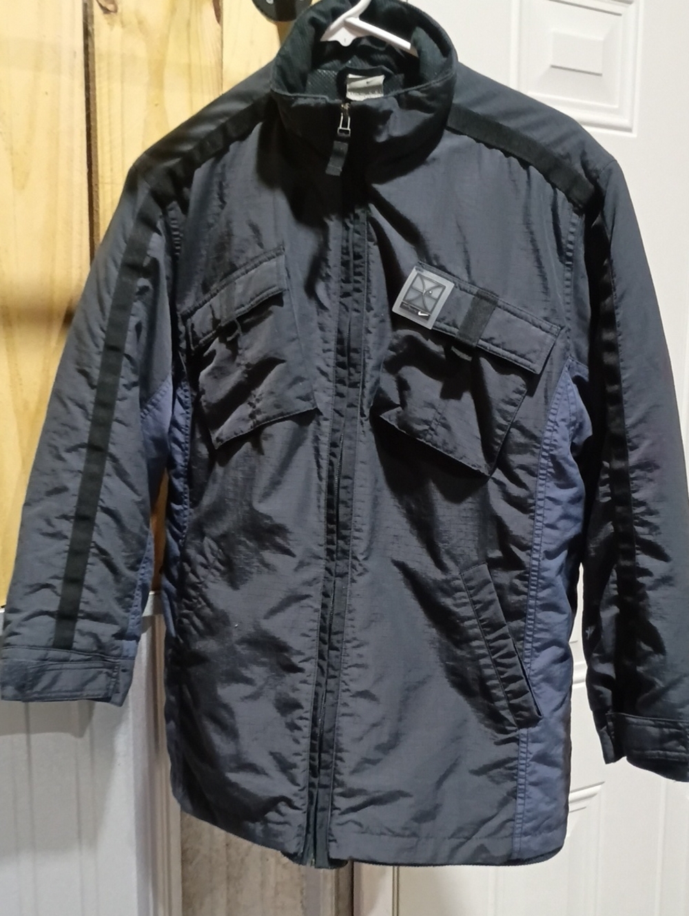 Nike Black Military Field Jacket with Chest Pockets